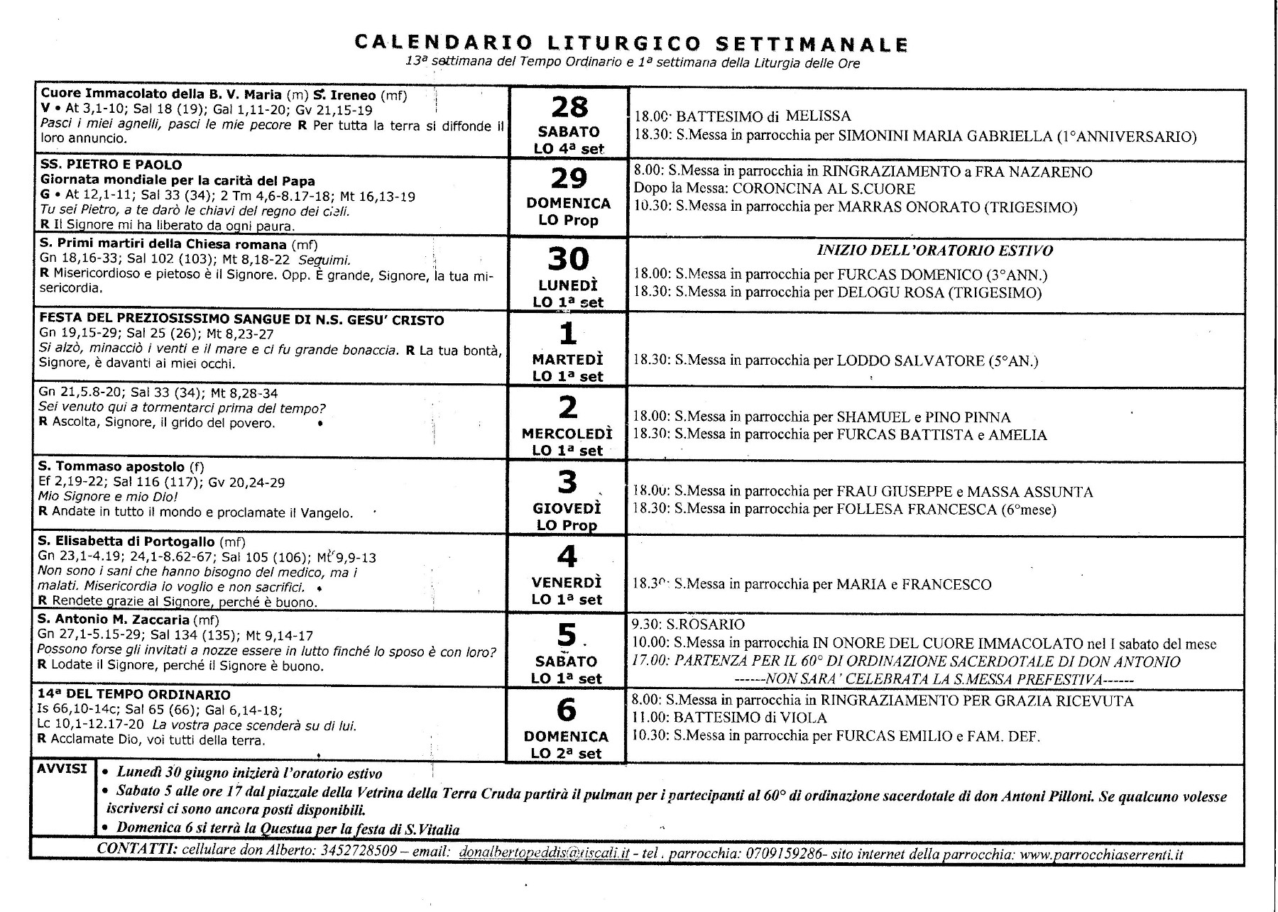 calendario